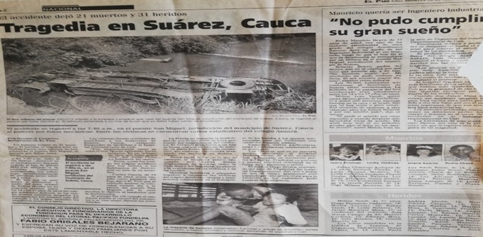 Accidente de tránsito en Suárez