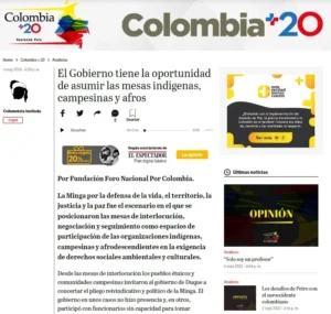 El Gobierno tiene la oportunidad de asumir las mesas indígenas, campesinas y afros.